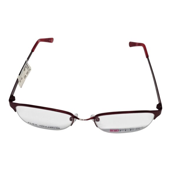T-Flex 2101 Red Flex Titanium Eyeglass Frames 50-18-135 Lightweight - Picture 4 of 11